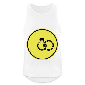 Eheringe symbol - Männer Tank Top atmungsaktiv - Weiß - Vorne - Nick (188cm)