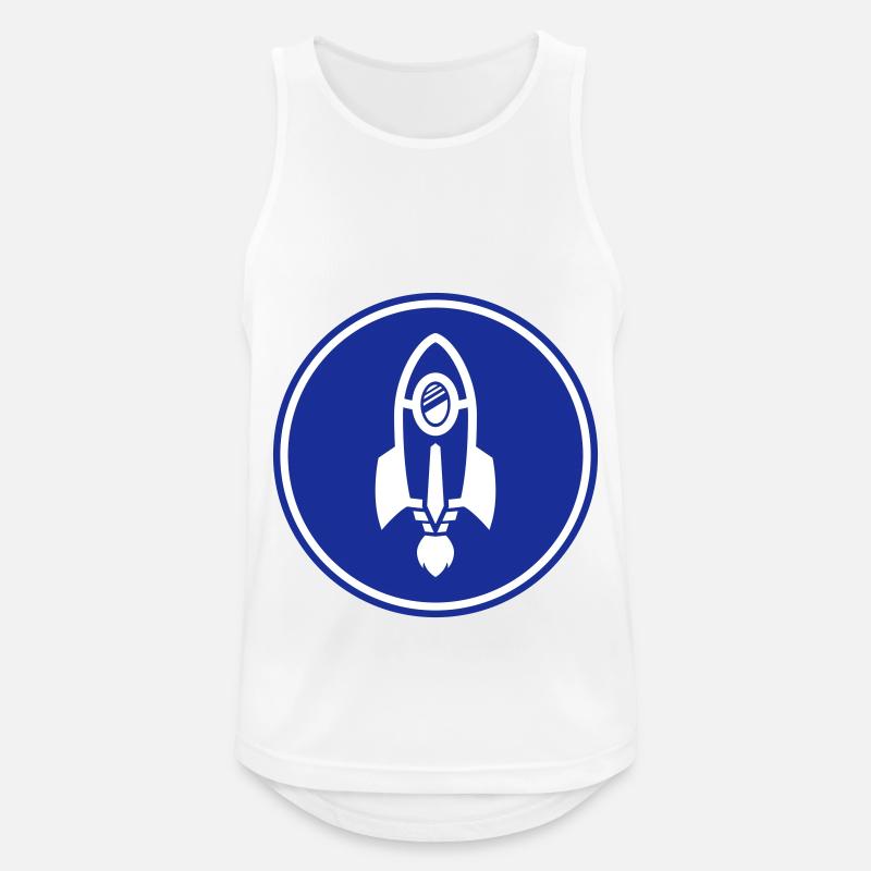 Rocket symbol - Men's Breathable Tank Top - white