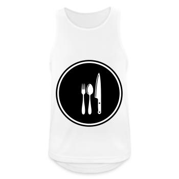 Fork Cutlery - Men's Breathable Tank Top - white - Front - Nick (188cm)