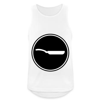 Pfanne Icon - Männer Tank Top atmungsaktiv - Weiß - Vorne - Nick (188cm)