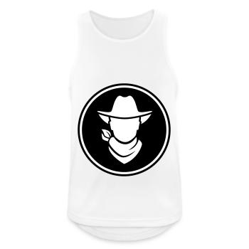 Tête de cow-boy western - Débardeur respirant Homme - blanc - Devant - Nick (188cm)