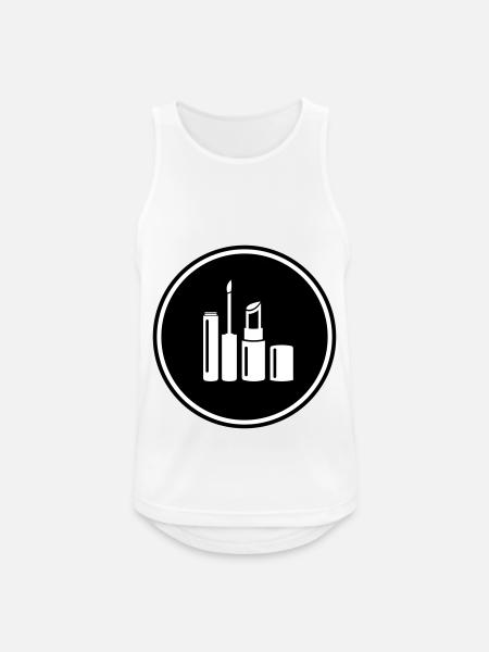 Make Up Cosmetics Icon - Men's Breathable Tank Top - white