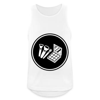 Make Up Cosmetics Icon - Men's Breathable Tank Top - white - Front - Nick (188cm)