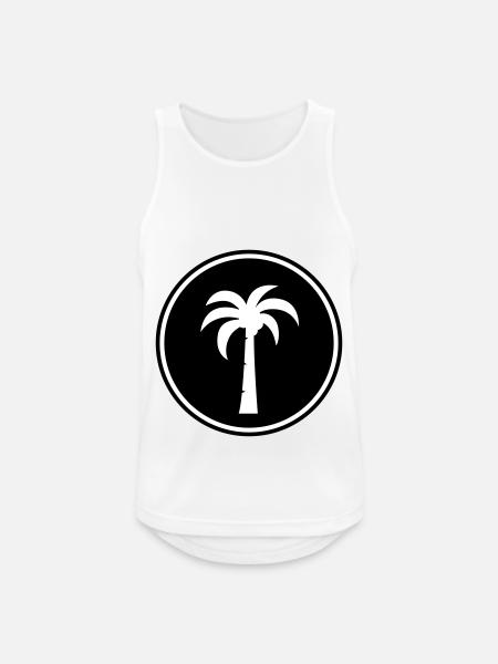 palm symbol - Men's Breathable Tank Top - white