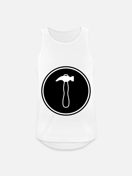 Hammer Handwerker - Männer Tank Top atmungsaktiv - Weiß