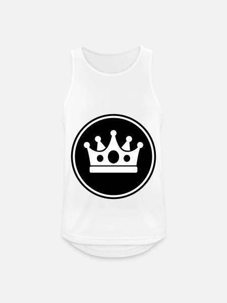 Krone Symbol - Männer Tank Top atmungsaktiv - Weiß