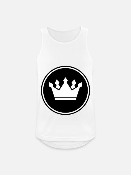 Crown Symbol icon - Men's Breathable Tank Top - white