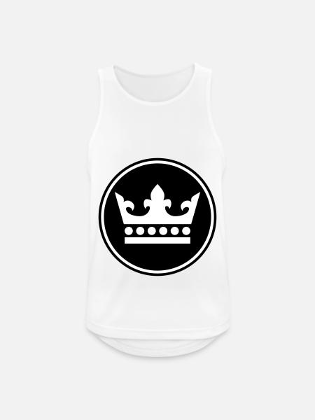 Krone Silhouette - Männer Tank Top atmungsaktiv - Weiß