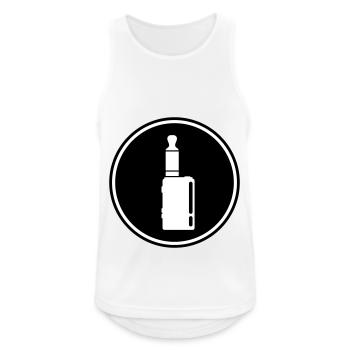 Silhouette de cigarette électronique - Débardeur respirant Homme - blanc - Devant - Nick (188cm)
