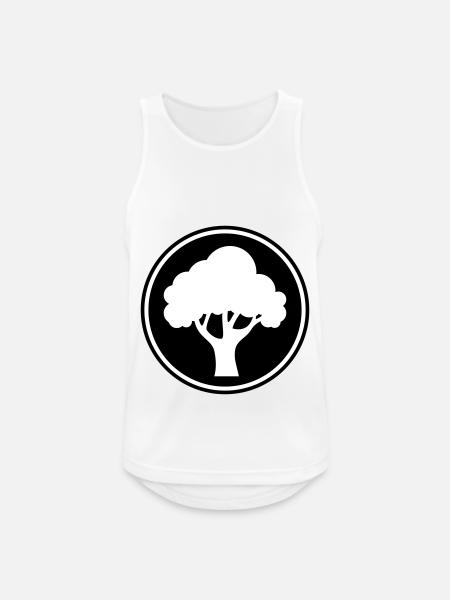 Tree Nature Symbol - Men's Breathable Tank Top - white