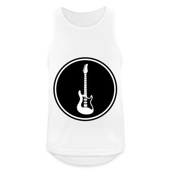 Symbole de guitare - Débardeur respirant Homme - blanc - Devant - Nick (188cm)