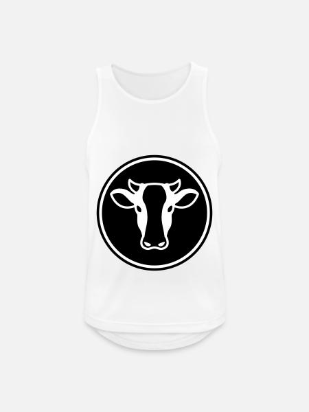Cow Head - Men's Breathable Tank Top - white