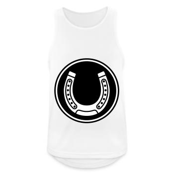 horseshoe icon - Men's Breathable Tank Top - white - Front - Nick (188cm)