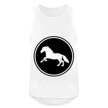 Pferd Horse icon - Männer Tank Top atmungsaktiv - Weiß - Vorne - Nick (188cm)