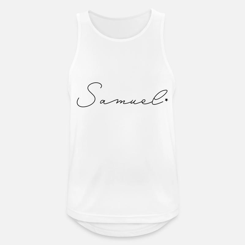 Name Samuel - Männer Tank Top atmungsaktiv - Weiß