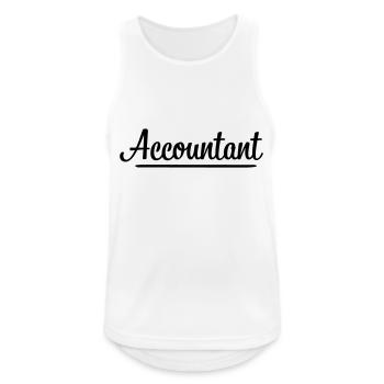 Buchhalter - Männer Tank Top atmungsaktiv - Weiß - Vorne - Nick (188cm)