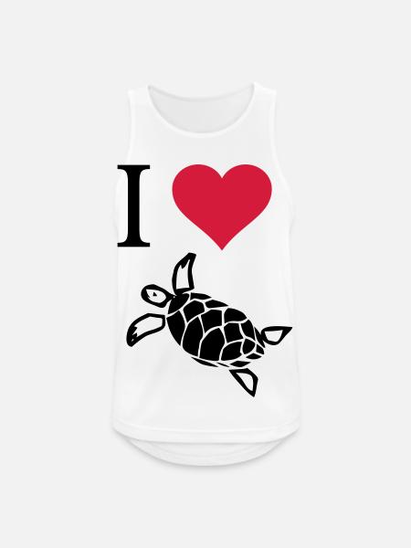 I love turtles - Men's Breathable Tank Top - white