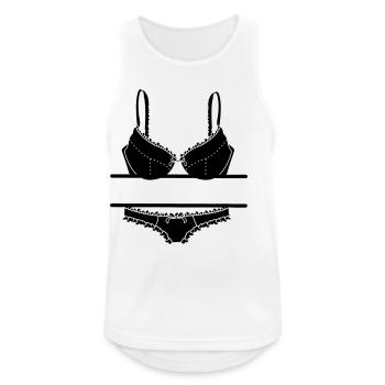 Lingerie logo for store Bra and briefs - Men's Breathable Tank Top - white - Front - Nick (188cm)