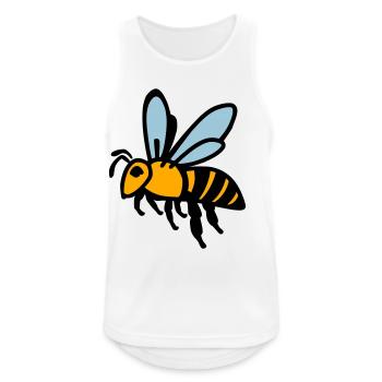 Biene - Männer Tank Top atmungsaktiv - Weiß - Vorne - Nick (188cm)