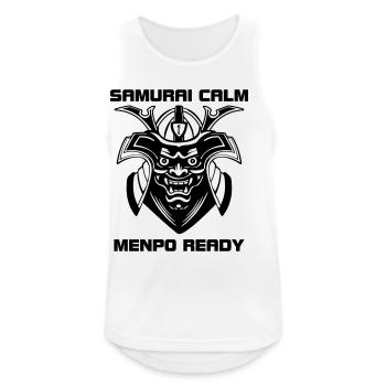 Samurai Calm – Menpo Ready - Débardeur respirant Homme - blanc - Devant - Nick (188cm)