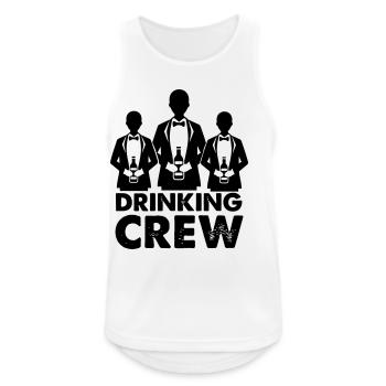 drinking_crew_01 - Männer Tank Top atmungsaktiv - Weiß - Vorne - Nick (188cm)