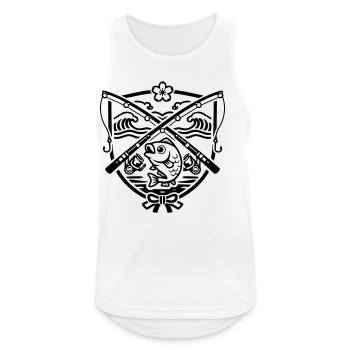 Angler crest japanese - Men's Breathable Tank Top - white - Front - Nick (188cm)