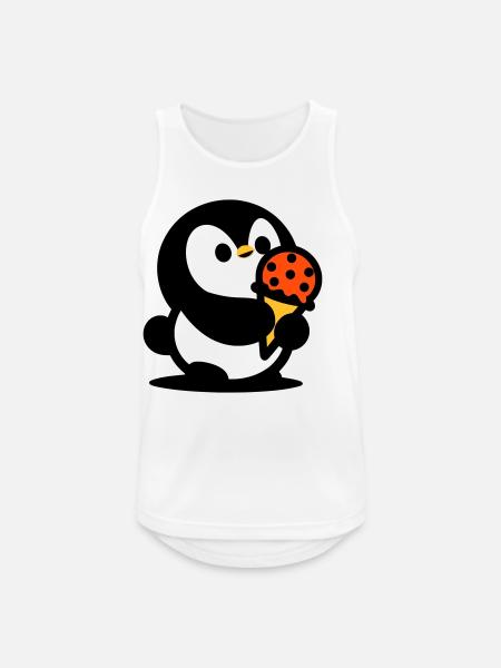 Kleiner Pinguin mit Eis - Men's Breathable Tank Top - white