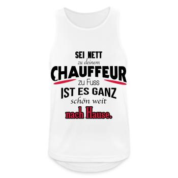 Funny chauffeur shirt / gift / gift idea - Men's Breathable Tank Top - white - Front - Nick (188cm)