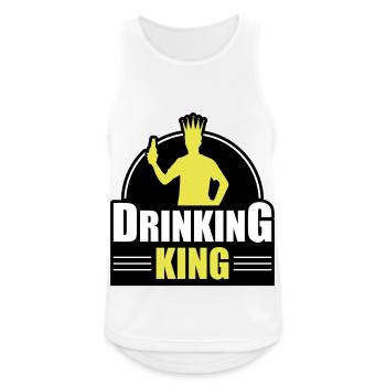 Buveur King Bière Boire - Débardeur respirant Homme - blanc - Devant - Nick (188cm)