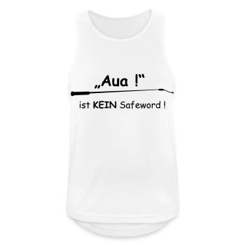 Safeword - Männer Tank Top atmungsaktiv - Weiß - Vorne - Nick (188cm)