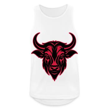Bull Horns Head Silhouette - Men's Breathable Tank Top - white - Front - Nick (188cm)
