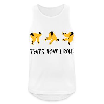 how I roll - Männer Tank Top atmungsaktiv - Weiß - Vorne - Nick (188cm)