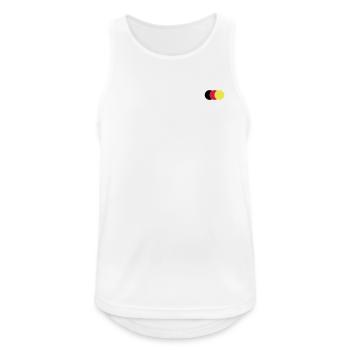 farbige Punkte - Männer Tank Top atmungsaktiv - Weiß - Vorne - Nick (188cm)