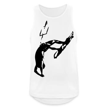 Kiter - Dead Man - Männer Tank Top atmungsaktiv - Weiß - Vorne - Nick (188cm)