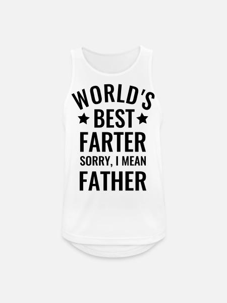 Verdens bedste farter bedste far gave idé - Herre tanktop åndbar - hvid
