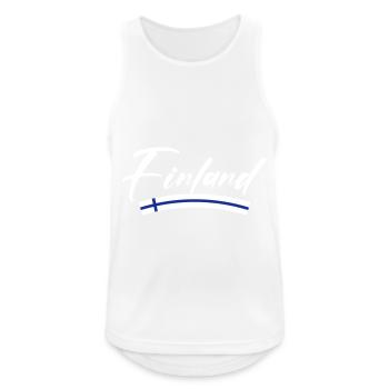Finnland Fahne - Männer Tank Top atmungsaktiv - Weiß - Vorne - Nick (188cm)