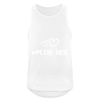 Petri Heil Herz - Männer Tank Top atmungsaktiv - Weiß - Vorne - Nick (188cm)