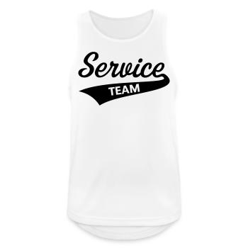 Service Team (Workwear / Black) - Men's Breathable Tank Top - white - Front - Nick (188cm)