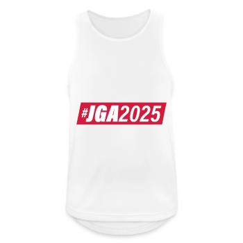 Jga 2025 Junggesellenabschied - Männer Tank Top atmungsaktiv - Weiß - Vorne - Nick (188cm)