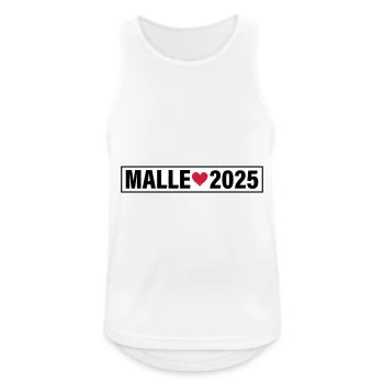 Malle 2025 Liebe Herz Mallorca - Männer Tank Top atmungsaktiv - Weiß - Vorne - Nick (188cm)