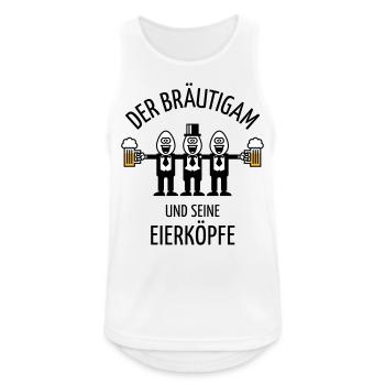 Der Bräutigam Und Seine Eierköpfe (JGA / POS / 3C) - Männer Tank Top atmungsaktiv - Weiß - Vorne - Nick (188cm)
