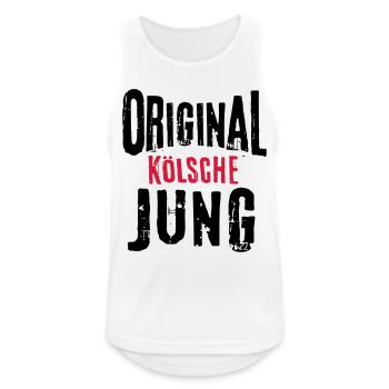 Kölsche Jung Kölner Original Geschenk Mann Köln - Männer Tank Top atmungsaktiv - Weiß - Vorne - Nick (188cm)