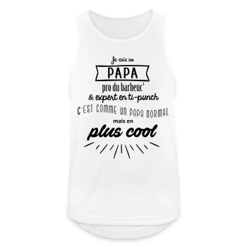 Je suis un papa... - Débardeur respirant Homme - blanc - Devant - Nick (188cm)