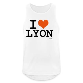 ich liebe lyon - Ich liebe lyon - Männer Tank Top atmungsaktiv - Weiß - Vorne - Nick (188cm)
