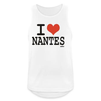 ich liebe nantes - Ich liebe nantes - Männer Tank Top atmungsaktiv - Weiß - Vorne - Nick (188cm)