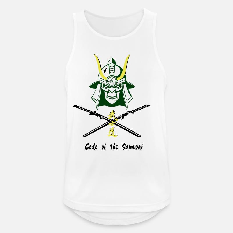 Samuraihelm Kabuto 4 - Männer Tank Top atmungsaktiv - Weiß