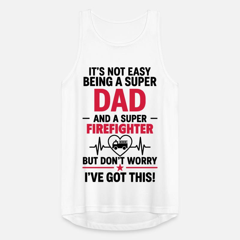 Heart + Fire Brigade – Super Dad Firefighter Men's Breathable Tank Top