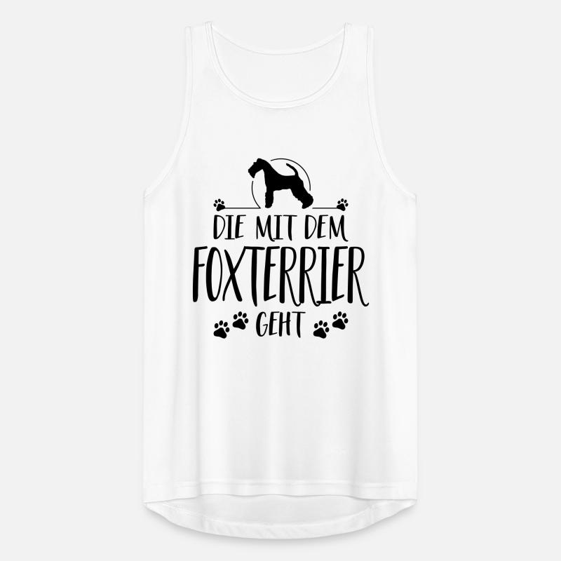 DIE MIT FOXTERRIER Hundespruch Hund Hunde Männer Tank Top atmungsaktiv
