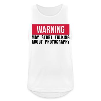 Start talking Photography - kamera - Männer Tank Top atmungsaktiv - Weiß - Vorne - Nick (188cm)