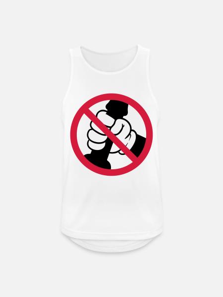 branler affiche interdit - Débardeur respirant Homme - blanc